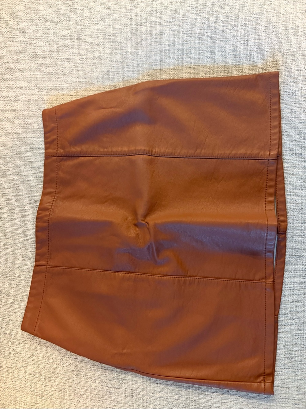 Forever 21 Brown Faux Leather Mini Skirt